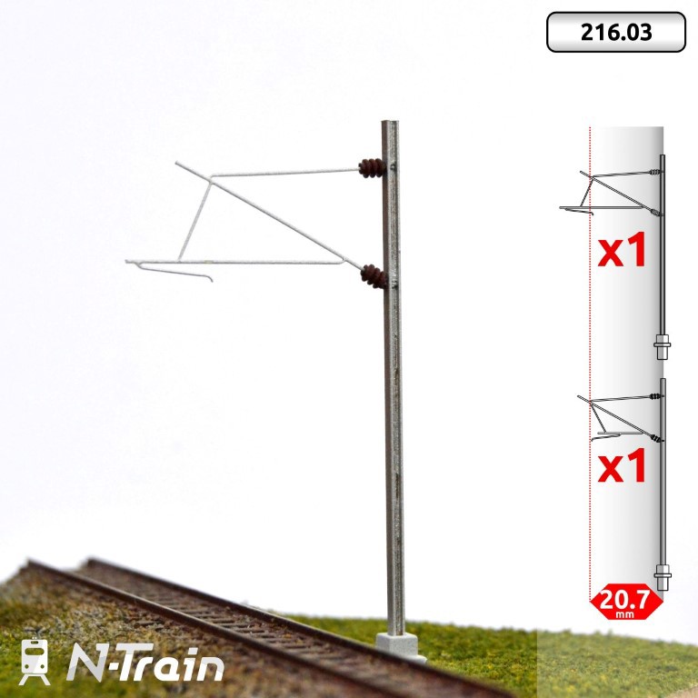 N Train 21603 SNCF H Profilmasten Mit 25kV Ausleger M 2 St World