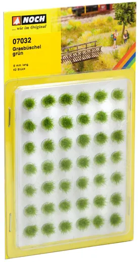 Mini-Set Grasbüschel, grün  6 mm