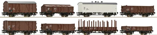 8-teiliges Set Güterwagen, ÖBB