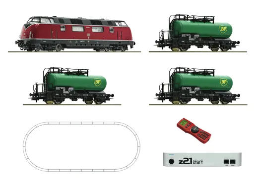 Digital z21®start Set: Diesellokomotive BR 220 mit Kesselwagenzug, DB