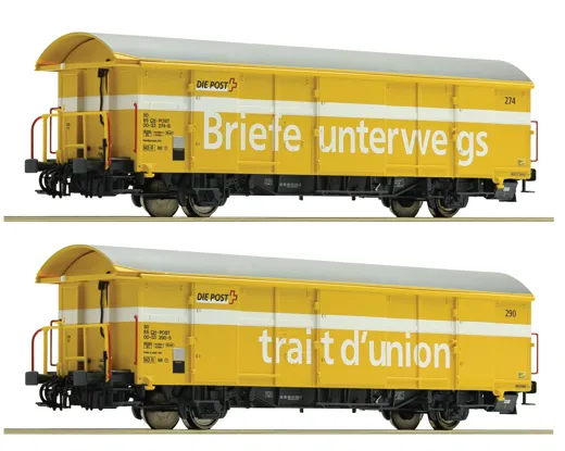 Set: 2-tlg. Postgüterwagen Z2, gelb, SBB