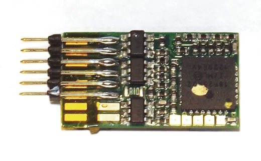 6-poliger Decoder, gerade Stifte (NEM 651)