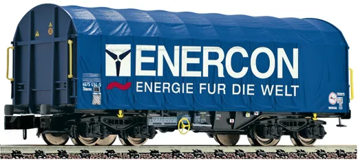 Schiebeplanenwagen ENERCON Bauart Shimmns, eingestellt in den Niederlanden, Privatbahn