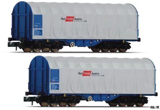 2-tlg. Set Schiebeplanenwagen Bauart Shimms, ÖBB (Rail Cargo Austria)