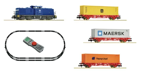 Digitales Startset: BR 204 mit Containerzug, PRESS, Privatbahn