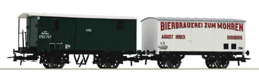 2-tlg. Set: Gedeckte Güterwagen, k.k.St.B.