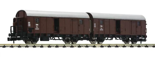 Leig-Wageneinheit, bestehend aus zwei gedeckten Güterwagen Bauart Glleh, ÖBB