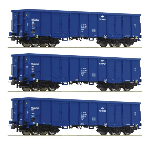 3-tlg. Set: Offene Güterwagen, PKP Cargo