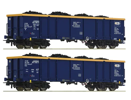 2-tlg. Set: Offene Güterwagen, Chem Trans Logistic, Privatbahn