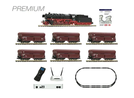 FLEISCHMANN Premium – z21 Digitalset: Dampflokomotive BR 044 mit Erzzug, DB
