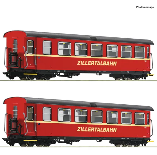 2-tlg Set: Schmalspur-Personenwagen, Zillertalbahn, Privatbahn