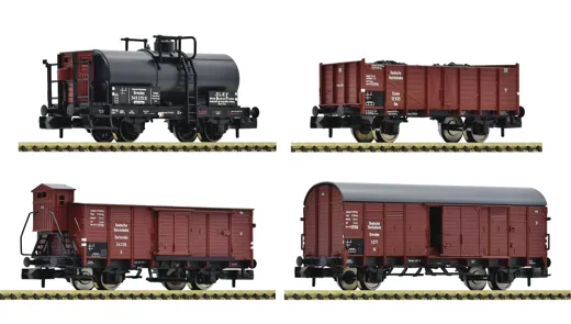 4-tlg. Set: Güterwagen, DRB