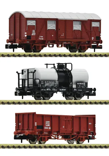 3-tlg. Set: Güterwagen, FS