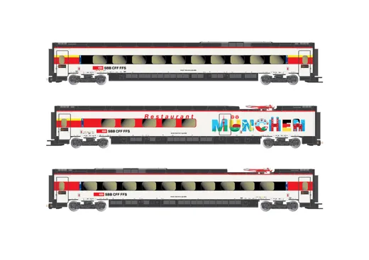 SBB 3-er Set Wagen RABe 503 018 Astoro München-ZH, Ep. VI