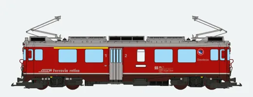 RhB ABe 4/4 III, Nr. 55, Diavolezza, rot