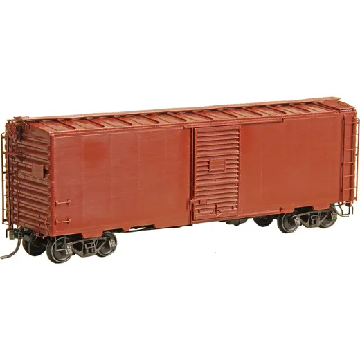 #4100 HO Scale 40' PS-1 Boxcar Kit with 6' Door and Roof Walk Unpainted, Undecorated