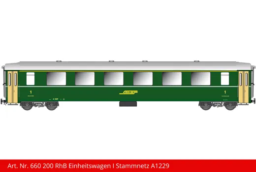 RhB Einheitswagen Stammnetz grün B 2373