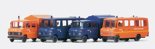 4 verschiedene THW-Fahrzeuge MB 508