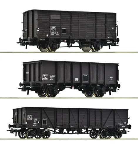 3-tlg. Set: Güterwagen, SNCF
