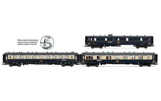 CIWL 3-teil. Set Edelweiss Pullman Express, DD3, VPC Côte d´Azur + VP Étoile du Nord, Ep. II
