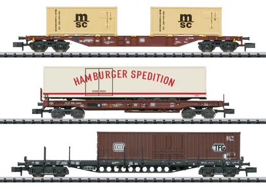 Güterwagen-Set "Containerverkehr", DB