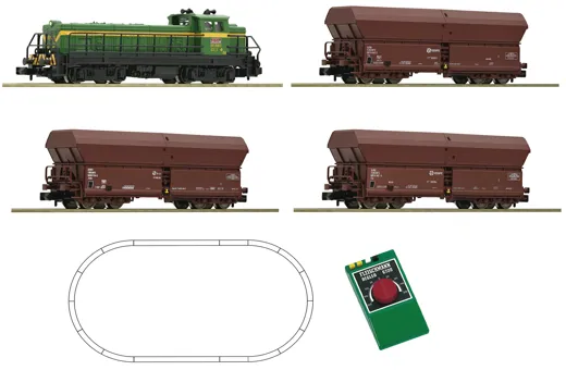 Analoges Startset: Diesellokomotive Serie 307 mit Güterzug, RENFE