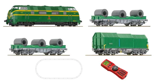 Digital Starter Set: Diesellokomotive D.340 + Stahlzug, RENFE