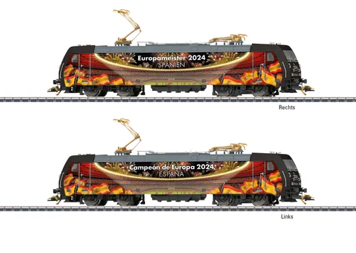 Elektrolokomotive Baureihe 185.2 zu Ehren des Europameisters.