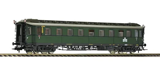 Schnellzugwagen 3. Klasse mit Zugschlussscheiben, DB