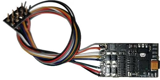 Fahrdecoder 2A mit 8 Ausgängen, SUSI und Lastregelung sowie vielen Effekten, Schnittstelle NEM652