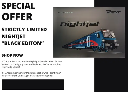 7-tlg. Set: Nightjet „Black Edition“ der ÖBB, Epoche VI