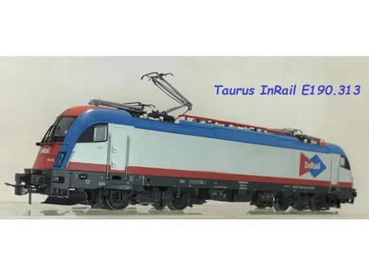 Taurus E190 313 InRail, InRail-Logo, Lackierung Rot/hellblau/elfenbein, 9183 2190 313-3 I-INR, Epochen VI, DC