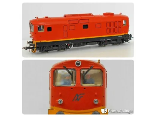 Loco diesel D343.1034 F.N.M. arancio, 3° faro funzionante, led, nuovo PCB plux22, FNM Ep. V