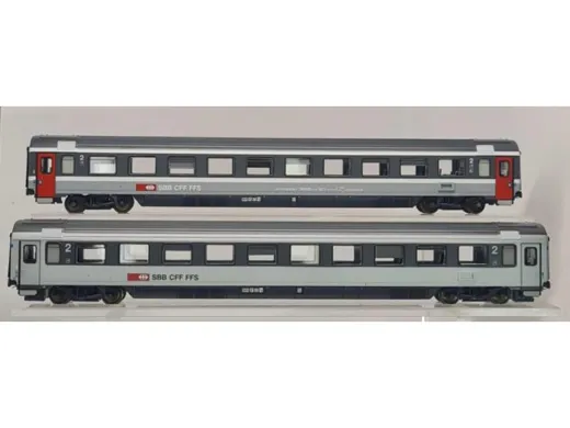 RIS-Set 3 - 2 Stück SBB Bpm EC 2'cl - 1x IC-Lackierung + 1x ehemalige Cisalpino-Lackierung ohne Beschriftung