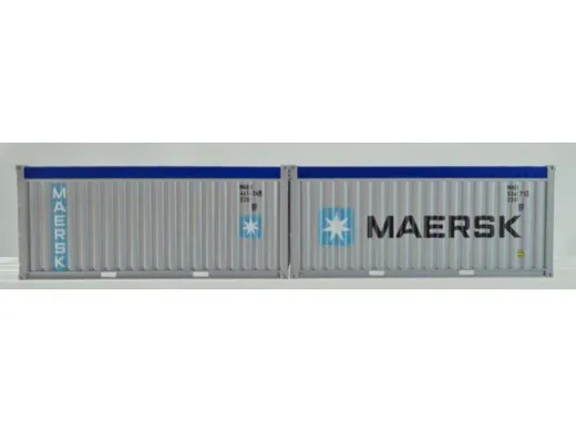 Set 2 Container 20' Maersk OT+ Maersk OT fascia azzurra