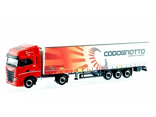 "Codognotto" Iveco S-Way + Sattelauflieger mit Plane Weiss/Rot