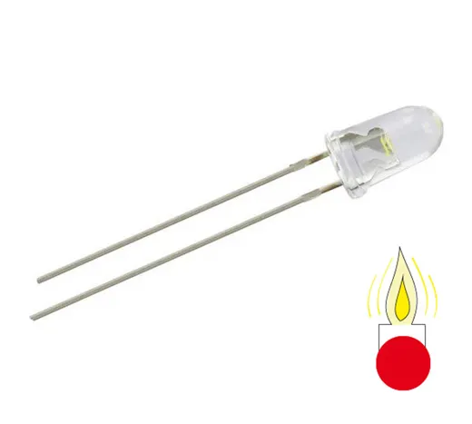 LED 5 mm, rot, Flacker-LED, 10er Set