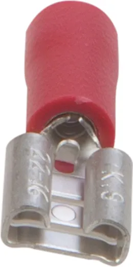 Flachsteckhülse rot 6.3 x 0.8 mm