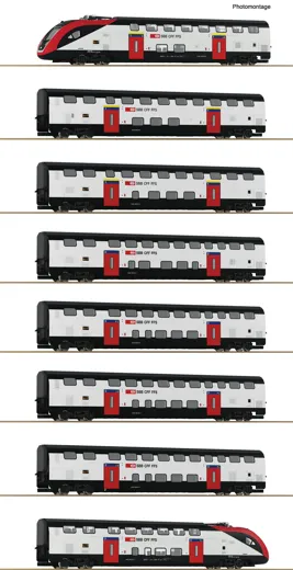 8-tlg. Set: Fernverkehrs-Doppelstockzug RABe 502, SBB