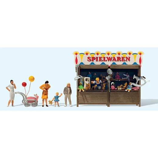 Kirmesbude Spielwaren, Fertigmodell